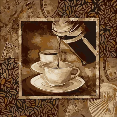 Предпросмотр схемы вышивки «філіжанка кави» (№120068) - Вышивка крестом