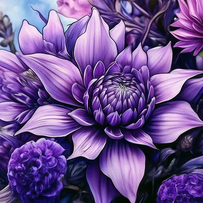 Фиолетовые Цветы Весной, Тоскана, Италия Фотография, картинки, изображения  и сток-фотография без роялти. Image 9144522