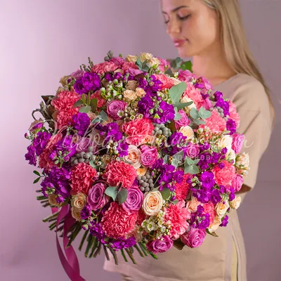 Фотообои Фиолетовые цветы и кристаллы u01597 купить на заказ в  интернет-магазине