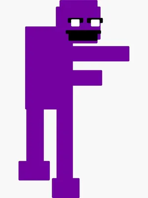 Фиолетовый парень прячется от робота…» — создано в Шедевруме