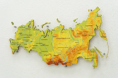 Настенная карта России, физическая, интерактивная, 101х70 см Brauberg  33612137 купить за 280 ₽ в интернет-магазине Wildberries