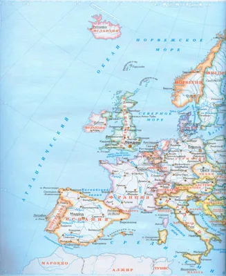 Карта Европы и Европейской части России. Политическая карта — Россия и  страны Европы | GPS info - Всё о GPS технологиях