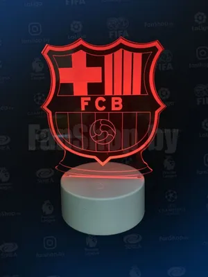 ᐉ 3D LED ночник светильник 16 цветов ФК Барселона