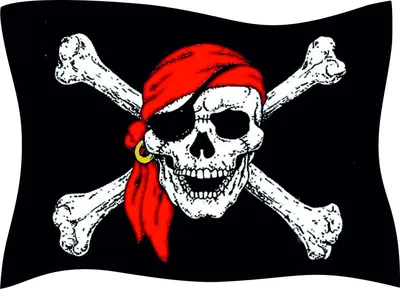 Наклейка на авто Пиратский флаг. Череп, кости. Версия 2 « Наклейки на авто