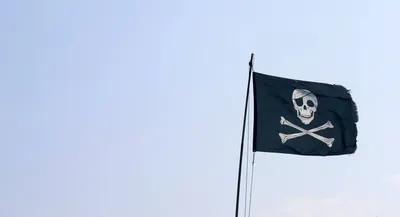 Флаг пиратский с Весёлым Роджером купить недорого в интернет-магазине  Остров Сокровищ в Санкт-Петербурге