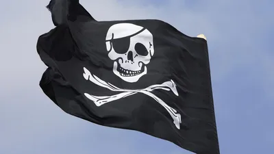 Флаг пиратский Веселый Роджер 40х60 см