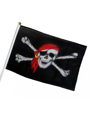 Флаг пиратский 41см