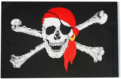 Флаг пиратский, средний