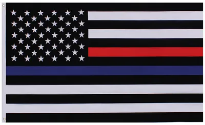 Флаг США с синей и красной полосой Rothco United States Flag w/ Thin Blue  and Red Line (Police and Firefighters) (90 x 150 см) 14456
