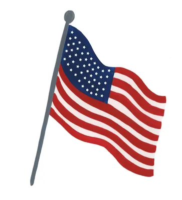 Раскраска Американский флаг в виде карты распечатать или скачать