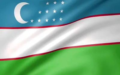 Флаг Узбекистана, векторная иллюстрация на белом фоне Векторное изображение  ©artbutenkov 246960774