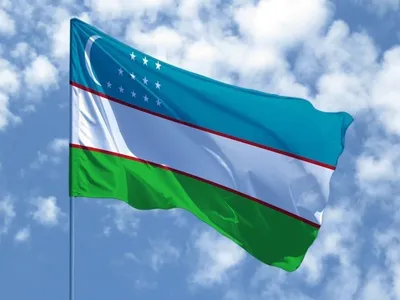 Купить Флаг Узбекистана - Флагшток Сервис