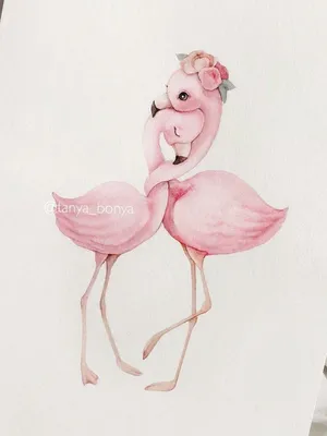 Розовый фламинго для детей рисунок - 60 фото