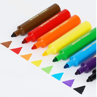 ClipStudio Фломастеры 24 цвета, с цветным вент.колпачком, пластик, в ПВХ  пенале купить с выгодой в Галамарт