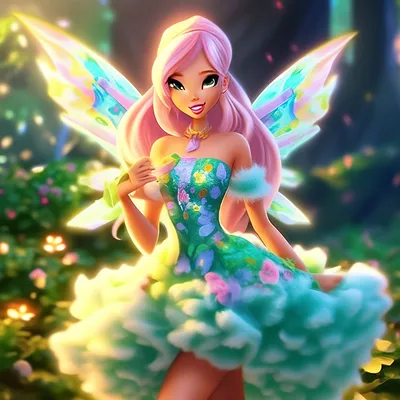 Шарнирная кукла Winx Club Bling the Wings. Флора, с крыльями и глиттером,  24 см IW01312202 - купить с доставкой по выгодным ценам в интернет-магазине  OZON (1282160066)
