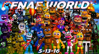 FnaF World Poster ( 99% complete ) by PlagueWerewolf on DeviantArt