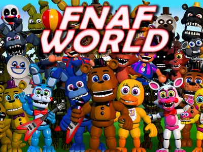 FNaF World (Full Game + Adventure + Normal Mode + No Commentary) - YouTube