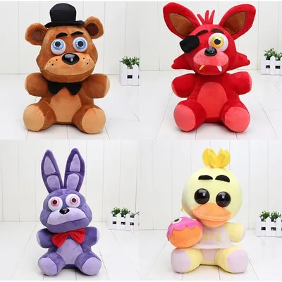 Купить Новые Five Nights At Freddy's 4 FNAF Медведь Фредди Фокси Бонни Чика  плюшевые игрушки мягкие куклы детский подарок 20-25 см | Joom