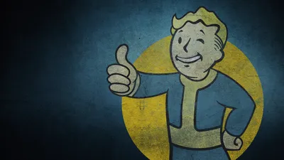 Постер Fallout 1, \"Fallout, на фоне …» — создано в Шедевруме