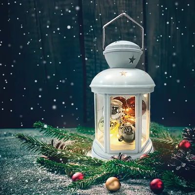 Подарки к праздникам :: Новый год :: Светодиодный фонарь \"Зимний лес\"