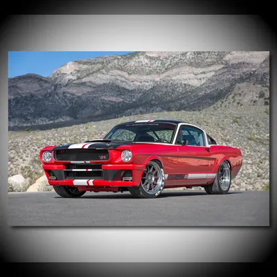 Автомобильные обои Ford Mustang с красной настройкой, классические плакаты  и принты, настенные художественные картины на холсте для украшения гостиной  | AliExpress