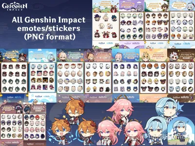 FOR DOWNLOAD] All Genshin Impact Emotes/Stickers in PNG format! Genshin  Impact | HoYoLAB