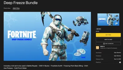 Fortnite: Deep Freeze Bundle (Code in a box) for PlayStation 4
