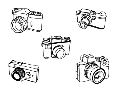 Photo camera PNG transparent image download, size: 1388x1260px