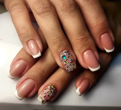 Crown nails, Delicate nails, Dimension nails, Elegant nails, Embossed  nails, French manicure des… | French manicure designs, Best nail art  designs, Nail art designs