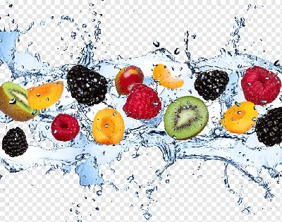 фрукты в воде, фрукты, реальный, еда png | PNGWing