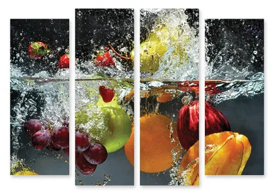 Флизелиновые фотообои Dekor Vinil \"Фрукты в воде\" для кухни 200х260 см. -  купить по выгодной цене в интернет-магазине OZON (211411489)