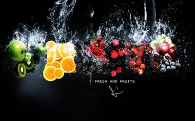 Мерцающие фрукты в искристое воде, …» — создано в Шедевруме