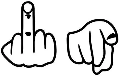 Amazon.com: Fuck You Hand Sign - Sticker Graphic - Auto, Wall, Laptop,  Cell, Truck Sticker for Windows, Cars, Trucks : Automotive