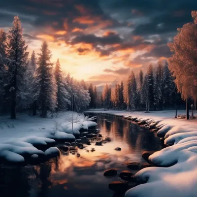 Зима , красиво, реалистично, эстетично…» — создано в Шедевруме