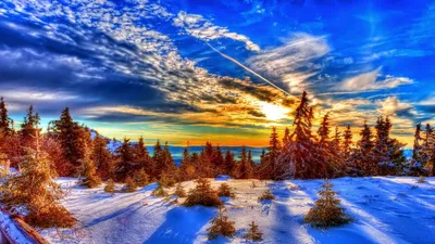 Красивый зимний пейзаж в горах Stock Photo | Adobe Stock