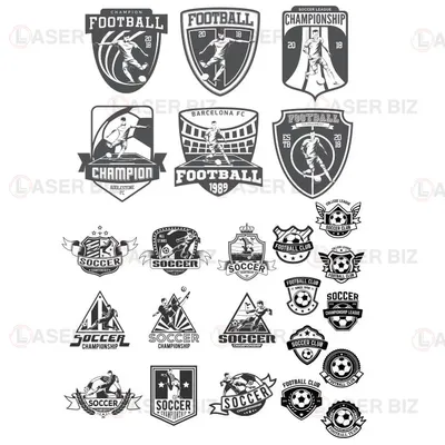 Набор логотипов футбольных или футбольных клубов Футбольный логотип с фоном  экрана Иллюстрация вектора - иллюстрации насчитывающей награженное,  иллюстрация: 159516500