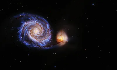 Галактика на фоне космоса» — создано в Шедевруме
