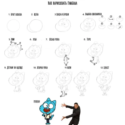Как нарисовать Гамбола - YouLoveIt.ru