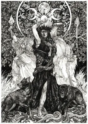Геката - богиня ночи, Луны и магии - Dryade - пантеон божеств