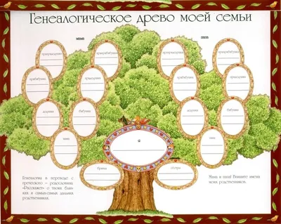 Делаем генеалогическое дерево своей семьи своими руками. Готовые шаблоны. |  Генеалогическое древо, Семейное дерево проекты, Семейное дерево шаблоны