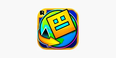 Картинка для торта Геометрия Дэш (Geometry Dash) geom004 печать на сахарной  бумаге