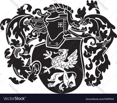 Средневековый гербовый герб в стиле винтажа Иллюстрация вектора -  иллюстрации насчитывающей фе, предохранитель: 162564546