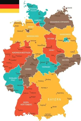 Laminated Geographical Map of Germany Travel World Map with Cities in  Detail Map Posters for Wall Map Art Wall Decor Geographical Illustration  Tourist Travel Destinations Poster Dry Erase Sign 24x36: Amazon.com: Office