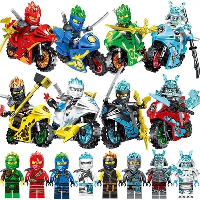 Лего фигурки Ниндзяго на мотоциклах 8 героев / конструктор Ниндзя / игровой  набор ninja - купить с доставкой по выгодным ценам в интернет-магазине OZON  (630259596)