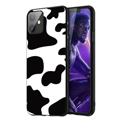 Мягкий защитный чехол из тпу для телефона iPhone 13 14 Pro Max mini Plus,  милый черный и белый чехол с коровьим принтом VSCO | AliExpress