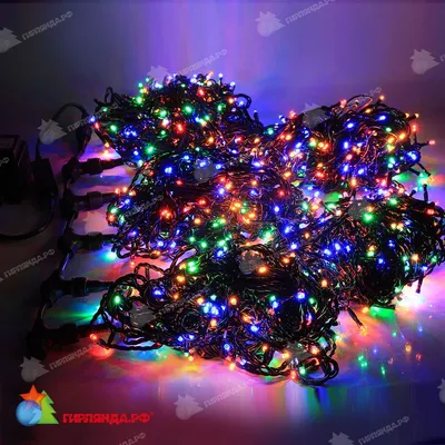 Гирлянда на деревья, спайдер, Луч, 5х20, 100м, 1000 LED, 24B, мульти, без  мерцания, черный ПВХ провод. 06-3105 купить в Москве – цена в  интернет-магазине