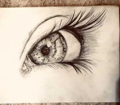 Рисунок глаза карандашом | Пикабу