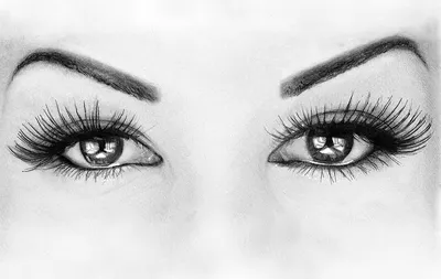 Красивые глаза карандашом | FLATONIKA