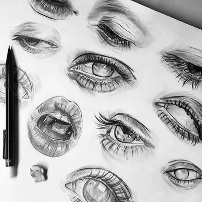 Как нарисовать глаз девушки карандашом - kompas-style