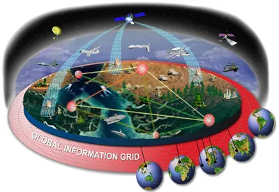 World global internet network connection big data Vector Image